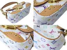 Load image into Gallery viewer, LOUIS VUITTON ルイヴィトン マリリンPM ハンドバッグ M40127 モノグラム マルチカラー ホワイト ゴールド金具 村上隆 美品 中古 4c069224
