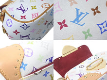 Load image into Gallery viewer, LOUIS VUITTON ルイヴィトン マリリンPM ハンドバッグ M40127 モノグラム マルチカラー ホワイト ゴールド金具 村上隆 美品 中古 4c069224