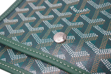 Load image into Gallery viewer, 新品未使用 GOYARD ゴヤール プリュメ ポーチウォレット ショルダーバッグ グリーン PVC レザー シルバー金具 中古 4c069233