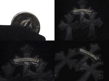Load image into Gallery viewer, CHROME HEARTS クロムハーツ クロスパッチ カーディガン ブラック CHクロス カシミヤ カーフスキン サイズM 美品 中古 4c069238