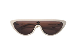 極美品 LOUIS VUITTON ルイヴィトン サングラス LV スプリット Z2218U アイボリー アセテート サイズ132□00 135 中古 4c069239