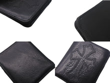 Load image into Gallery viewer, CHROME HEARTS クロムハーツ DR DIGIACOMO 二つ折り財布 ブラック レザー シルバー925 シルバー金具 美品 中古 4c069247