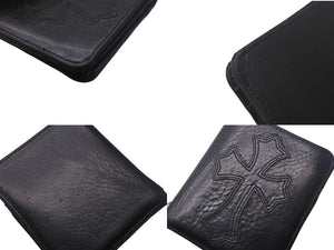 CHROME HEARTS クロムハーツ DR DIGIACOMO 二つ折り財布 ブラック レザー シルバー925 シルバー金具 美品 中古 4c069247