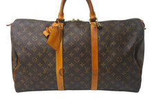 Load image into Gallery viewer, LOUIS VUITTON ルイヴィトン モノグラム キーポル50 ボストンバッグ M41426 PVC レザー ブラウン 良品 中古 4c069255