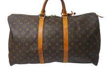 Load image into Gallery viewer, LOUIS VUITTON ルイヴィトン モノグラム キーポル50 ボストンバッグ M41426 PVC レザー ブラウン 良品 中古 4c069255