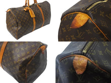 Load image into Gallery viewer, LOUIS VUITTON ルイヴィトン モノグラム キーポル50 ボストンバッグ M41426 PVC レザー ブラウン 良品 中古 4c069255