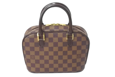 LOUIS VUITTON ルイヴィトン サリア ミニ ハンドバッグ ダミエ ブラウン N51286 PVCレザー 美品 中古 4c069260