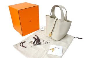 HERMES エルメス ピコタンロックPM U刻印 18 トリヨンクレマンス ナタ ハンドバッグ 美品 中古 4c069265