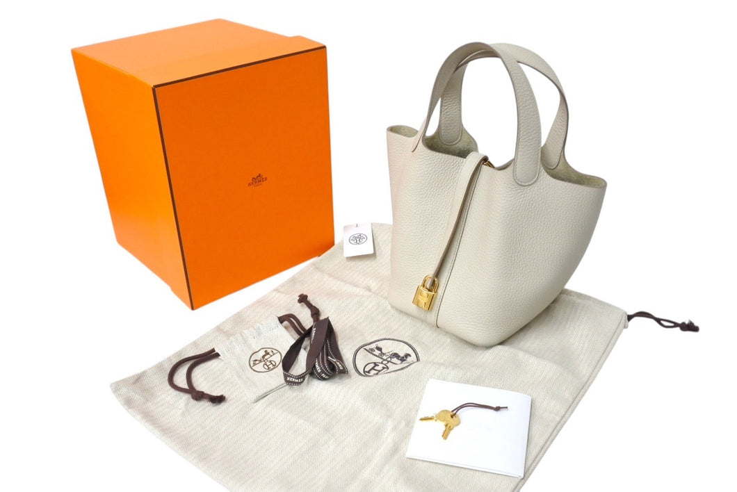 HERMES エルメス ピコタンロックPM U刻印 18 トリヨンクレマンス ナタ ハンドバッグ 美品 中古 4c069265