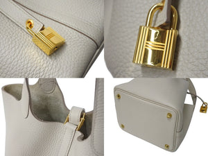HERMES エルメス ピコタンロックPM U刻印 18 トリヨンクレマンス ナタ ハンドバッグ 美品 中古 4c069265