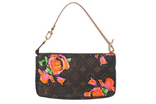 Load image into Gallery viewer, 新品同様品 LOUIS VUITTON ルイ ヴィトン モノグラムローズ ポシェット アクセソワール M48615 ブラウン ピンク 中古 4c069274