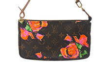 Load image into Gallery viewer, 新品同様品 LOUIS VUITTON ルイ ヴィトン モノグラムローズ ポシェット アクセソワール M48615 ブラウン ピンク 中古 4c069274
