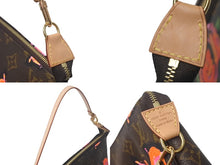 Load image into Gallery viewer, 新品同様品 LOUIS VUITTON ルイ ヴィトン モノグラムローズ ポシェット アクセソワール M48615 ブラウン ピンク 中古 4c069274