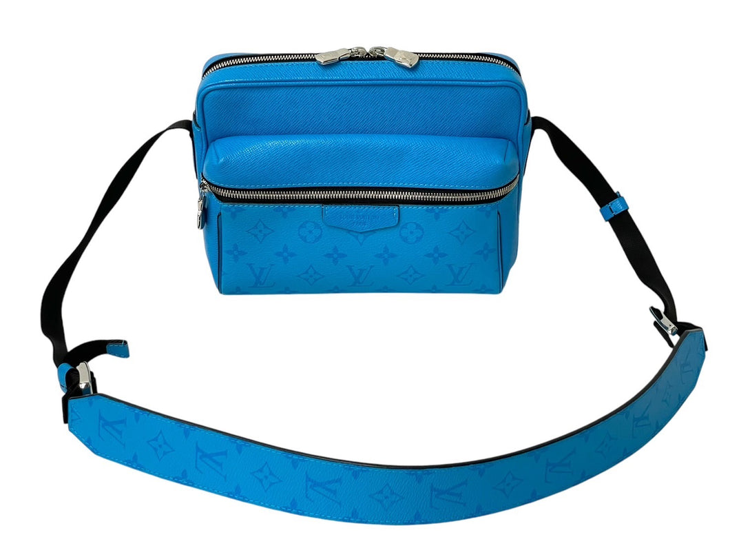 LOUIS VUITTON ルイヴィトン タイガラマ アウトドア メッセンジャーPM ショルダーバッグ M30429 ブルー ブラック 美品 中古 4c069282