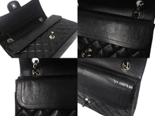 Load image into Gallery viewer, CHANEL シャネル マトラッセ25 Wチェーンショルダーバッグ Wフラップ ココマーク 6番台 ラムスキン ブラック シルバー金具 美品 中古 4c069287