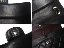 Load image into Gallery viewer, CHANEL シャネル マトラッセ25 Wチェーンショルダーバッグ Wフラップ ココマーク 6番台 ラムスキン ブラック シルバー金具 美品 中古 4c069287