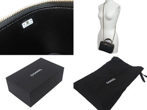 新品未使用 CHANEL シャネル チェーンショルダーバッグ 2WAYバニティバッグ AP2199 ココマーク ランダム番台 ブラック ラムスキン 中古 4c069288