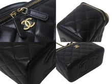 Load image into Gallery viewer, 新品未使用 CHANEL シャネル チェーンショルダーバッグ 2WAYバニティバッグ AP2199 ココマーク ランダム番台 ブラック ラムスキン 中古 4c069288