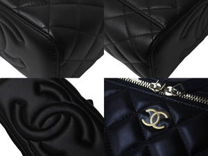 新品未使用 CHANEL シャネル チェーンショルダーバッグ 2WAYバニティバッグ AP2199 ココマーク ランダム番台 ブラック ラムスキン 中古 4c069288