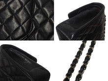 Load image into Gallery viewer, CHANEL シャネル マトラッセ25 Wチェーンショルダーバッグ Wフラップ ココマーク 6番台 ラムスキン ブラック シルバー金具 美品 中古 4c069291