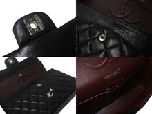 Load image into Gallery viewer, CHANEL シャネル マトラッセ25 Wチェーンショルダーバッグ Wフラップ ココマーク 6番台 ラムスキン ブラック シルバー金具 美品 中古 4c069291