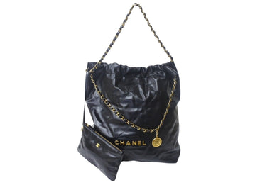 極美品 CHANEL シャネル シャネル22 ハンドバッグ AS3261 ランダム番台 シャイニー カーフスキン ゴールド金具 中古 4c069292