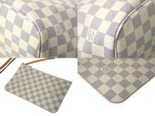 Load image into Gallery viewer, LOUIS VUITTON 新型 ルイヴィトン ネヴァーフルMM ハンドバッグ N41361 ダミエアズールキャンバス ホワイト 美品 中古 4c069293