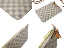 Load image into Gallery viewer, LOUIS VUITTON 新型 ルイヴィトン ネヴァーフルMM ハンドバッグ N41361 ダミエアズールキャンバス ホワイト 美品 中古 4c069293
