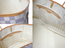 Load image into Gallery viewer, LOUIS VUITTON 新型 ルイヴィトン ネヴァーフルMM ハンドバッグ N41361 ダミエアズールキャンバス ホワイト 美品 中古 4c069293