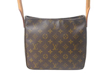 Load image into Gallery viewer, LOUIS VUITTON ルイヴィトン モノグラム ルーピングMM ハンドバッグ M51146 ゴールド金具 ブラウン ロゴ ワンショルダー 美品 中古 4c069294