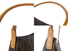 Load image into Gallery viewer, LOUIS VUITTON ルイヴィトン モノグラム ルーピングMM ハンドバッグ M51146 ゴールド金具 ブラウン ロゴ ワンショルダー 美品 中古 4c069294