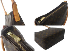 Load image into Gallery viewer, LOUIS VUITTON ルイヴィトン モノグラム ルーピングMM ハンドバッグ M51146 ゴールド金具 ブラウン ロゴ ワンショルダー 美品 中古 4c069294