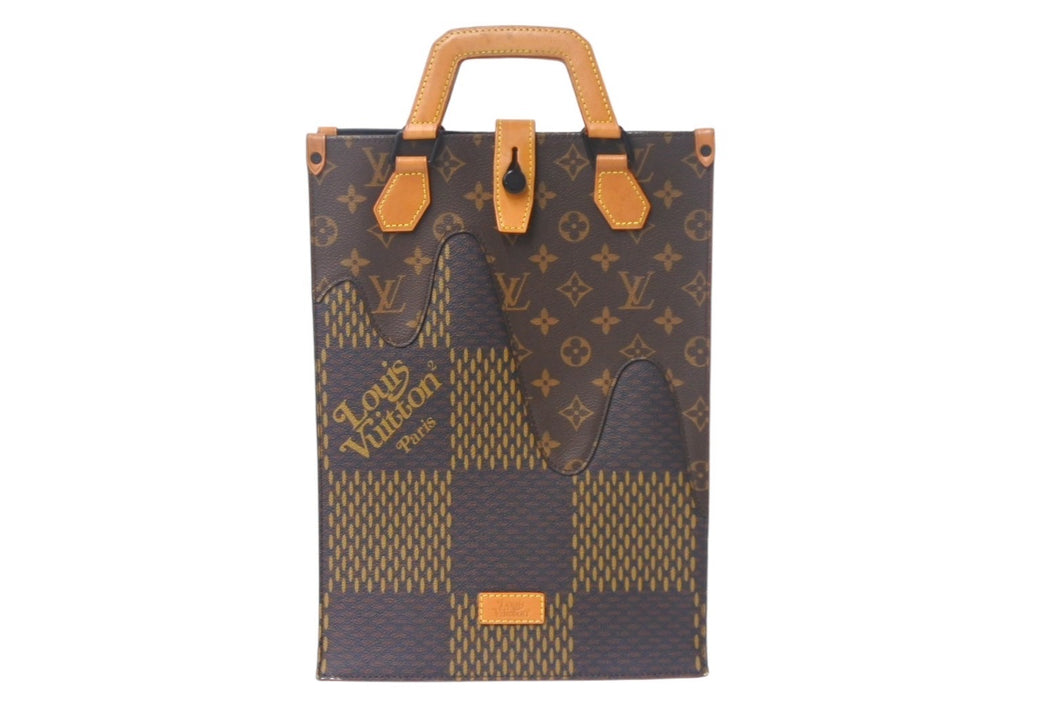 LOUIS VUITTON ルイヴィトン ダミエ ジャイアント NIGOコラボ N40355 ブラウン ハンドバック 中古 美品 4c069295