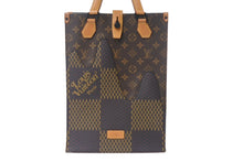 Load image into Gallery viewer, LOUIS VUITTON ルイヴィトン ダミエ ジャイアント NIGOコラボ N40355 ブラウン ハンドバック 中古 美品 4c069295