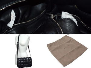 BOTTEGA VENETA ボッテガヴェネタ ショルダーバッグ パデッド カセット イントレチャート シルバー金具 ブラック 美品 中古 4c069298