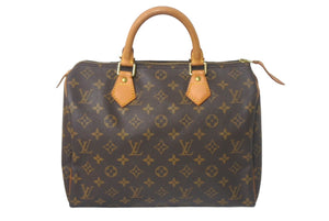 LOUIS VUITTON ルイ ヴィトン スピーディ30 ハンドバッグ M41526 旧型 モノグラムキャンバス ブラウン 美品 中古 4c069301