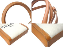 Load image into Gallery viewer, 極美品 CELINE セリーヌ ミニバーティカルカバ 2WAYショルダーバッグ 193302BNZ.02NT コットンキャンバス レザー ベージュ 中古 4c069303