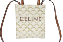 Load image into Gallery viewer, CELINE セリーヌ 2WAYショルダーバッグ ミニバーティカルカバ トリオンフ 194372BZK.04LU ブラウン ゴールド金具 美品 中古 4c069304