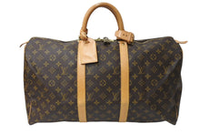 Load image into Gallery viewer, LOUIS VUITTON ルイヴィトン キーポル50 ボストンバッグ M41426 モノグラムキャンバス ブラウン ゴールド金具 美品 中古 4c069305