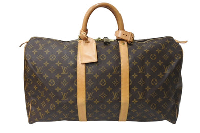 LOUIS VUITTON ルイヴィトン キーポル50 ボストンバッグ M41426 モノグラムキャンバス ブラウン ゴールド金具 美品 中古 4c069305