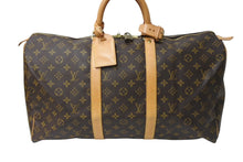 Load image into Gallery viewer, LOUIS VUITTON ルイヴィトン キーポル50 ボストンバッグ M41426 モノグラムキャンバス ブラウン ゴールド金具 美品 中古 4c069305