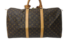 Load image into Gallery viewer, LOUIS VUITTON ルイヴィトン キーポル50 ボストンバッグ M41426 モノグラムキャンバス ブラウン ゴールド金具 美品 中古 4c069305