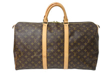 Load image into Gallery viewer, LOUIS VUITTON ルイヴィトン キーポル50 ボストンバッグ M41426 モノグラムキャンバス ブラウン ゴールド金具 美品 中古 4c069310
