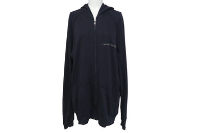 CHROME HEARTS クロムハーツ パーカー フーディ ダガージップ 001-064348 コットン シルバー925 ブラック サイズM 美品 中古 4c069323