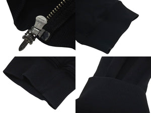 CHROME HEARTS クロムハーツ パーカー フーディ ダガージップ 001-064348 コットン シルバー925 ブラック サイズM 美品 中古 4c069323