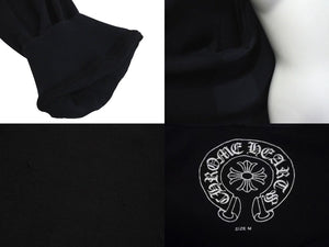 CHROME HEARTS クロムハーツ パーカー フーディ ダガージップ 001-064348 コットン シルバー925 ブラック サイズM 美品 中古 4c069323
