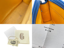 Load image into Gallery viewer, GOYARD ゴヤール ジュバンス MM ポーチ クラッチバッグ JOUVENMMLTY10CL10P ブルー PVC レザー シルバー金具 ヘリンボーン柄 美品 中古 4c069324