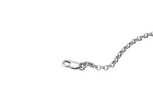 極美品 Chrome Hearts クロムハーツ タイニー クロス ブレスレット ユニセックス 2.8g 18cm シルバー925 中古 4c069325