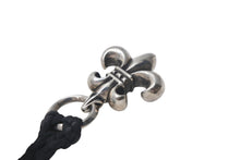 Load image into Gallery viewer, 極美品 Chrome Hearts クロムハーツ レザーチョーカー ユリ BSフレア 牛革 ブラック シルバー925 中古 4c069330