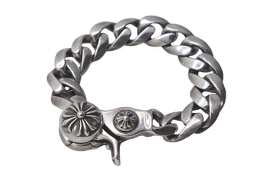 Chrome Hearts クロムハーツ ID クロス ブレスレット ユニセックス 117g 20cm シルバー925 中古 美品 4c069331